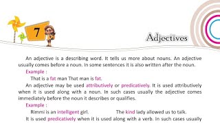 Ch 7 Adjectives English Grammar Class 5 [upl. by Nitsej404]