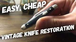 How to Easily Restore a Vintage Slipjoint Pocket Knife [upl. by Ellersick]