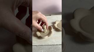 Handmade ceramic ring dish ceramics pottery clay ringholder clayart diy [upl. by Seuqramed151]