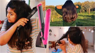 ✅ Frizzy ആവാതെ Hair ഭംഗി ആയി കിടക്കും 🔥 How to use straightener at home for curling [upl. by Emmaline]