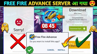 How To Download Free Fire Advance Server 2024  Ff New Ob45 update Ff Advance Server Download Link [upl. by Norri133]