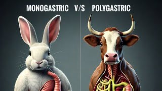 Difference between mono and polygastric veterinary monogastric polygastric [upl. by Atilehs]