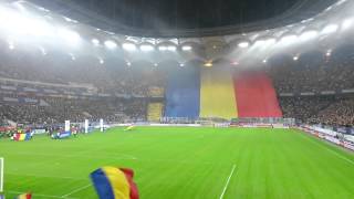 Romania  Greece  Imnul national  Amazing crowd Best anthem  Desteaptate romane [upl. by Anesuza]