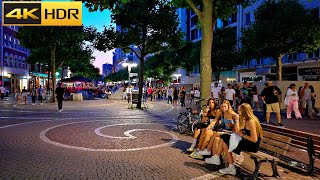 🇩🇪Frankfurt After Sunset  German Summer 2023 🥨Germany Walking Tour 4K HDR [upl. by Oetomit]