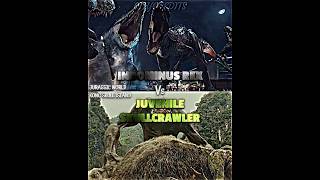 Indominus Rex vs Juvenile Skullcrawler jurassicworld indominusrex skullcrawler vsedit vsbattle [upl. by Nekcarb]