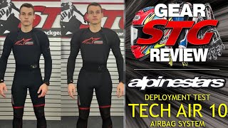 Alpinestars Tech Air 10 Airbag System Deployment  Sportbike Track Gear [upl. by Nlycaj]