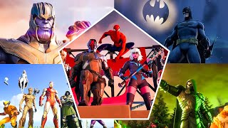 Fortnite All Marvel and DC Trailers Chapter 1  Chapter 5 [upl. by Izak]