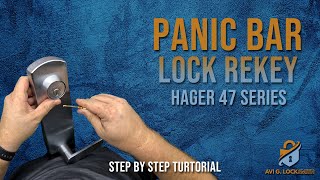 Mastering Locksmith Skills How to Rekey a Commercial Lock with Panic Bar HAGER 47 SERIES [upl. by Schaeffer]