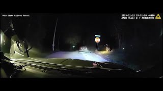 OSHP Tuscarawas County deputy shoots passenger of fleeing car during chasebodycam [upl. by Elgna409]