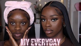 Detailed Soft Glam Everyday Makeup Routine For Dark Skin WOC  Beginner Friendly Step By Step [upl. by Fawcett]