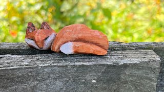 Easy Fox Wood Carving Tutorial [upl. by Linell]