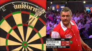 PDC Uk open 2013  First Round  Scholten vs Whitehead [upl. by Jacinta]