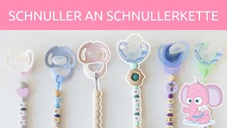 Anleitung Schnuller an Schnullerkette befestigen ♡ Schnullerkette mit Schlaufe amp Silikonadapterring [upl. by Wallinga482]