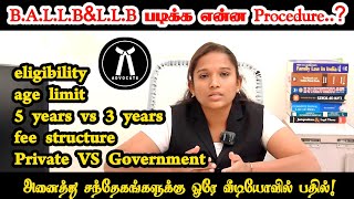 LAW COURSE DETAILS IN TAMIL  BALLB  LLB  12thDegree After  202324 Admission  VETRI LAW TODAY [upl. by Llenyar]