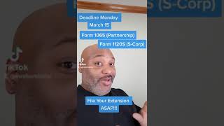 IRS Form 1065Partnership amp 1120S SCorp due 315 [upl. by Evy522]