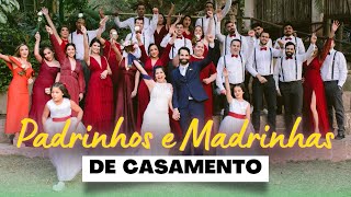 PADRINHOS DE CASAMENTO Quantidade de padrinhos Ordem de entrada Cor de Vestido de Madrinhas [upl. by Concha]