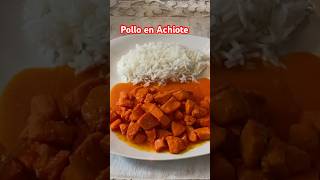 Cómo hacer pollo en achiote en estufa fácil y rápido delicioso para chuparte los dedos recetafacil [upl. by Oab528]