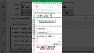 ToDo List in Excel [upl. by Dory254]