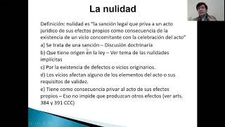 Ineficacia de los actos  Nulidad Aspectos generales 15 [upl. by Horst]