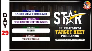 Day 29  STAR  Structural Isomers MEIOSIS amp STRUCTURE OF BRAIN  srichaitanyagosala [upl. by Anatole]