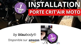 Comment installer un porte vignette CritAir  Assurance Moto  Format Hexagonal  blaubody® [upl. by Baudelaire]