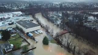 Connoquenessing creek flooding on January 12 2018 [upl. by Dysart210]