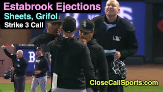 E245  Gavin Sheets and Pedro Grifol Ejected by Mike Estabrook After Umpires Strike Three Call [upl. by Leuqer]