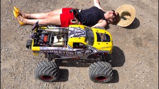 RCMAX 80cc SUPREME GAS ENGINE  RAMINATOR MONSTER TRUCK  PRIMAL RC  RC ADVENTURES [upl. by Rramahs]