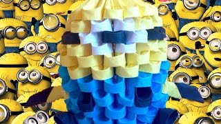 Minion de Origami 3D  Tutorial [upl. by Assyral]