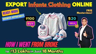 I Made ₹13 Lakhs Exporting BabyClothes in 18 Months – Learn My Secret Formula businessideas [upl. by Weisberg]