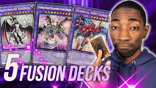 5 YuGiOh Fusion Deck Ideas to Play [upl. by Dyche564]