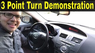 3 Point Turn DemonstrationDriving Lesson [upl. by Trip]