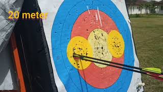 Topoint Reliance compound bow 20meter practise [upl. by Drawets]