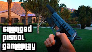 GTA V  Silenced Pistol  Gameplay  Showcase  First Person  1080p 60fps [upl. by Annahsor]