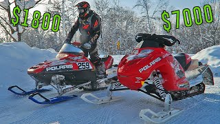 Old Race Sled vs Freshly Built IQR  Cheap vs Spendy Racing Snowmobiles [upl. by Ennaecarg]