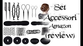 Review Set Amazon accessori per Capelli Accessori [upl. by Ponce]