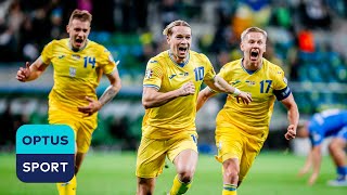 Ukraine do Icelands VIKING CLAP after beating them to qualify for EURO 2024 [upl. by Brandice]