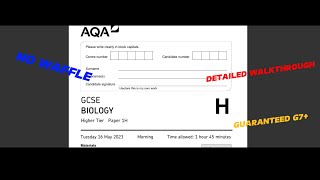 GCSE AQA Biology Paper 1 2023 WALKTHROUGH [upl. by Aleik93]