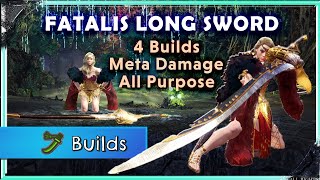 PostFatalis Endgame Long Sword Builds  MHW Iceborne PC [upl. by Artemis845]