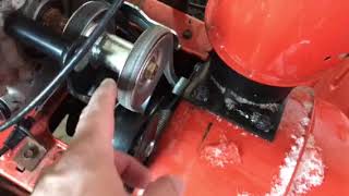 Husqvarna 2 stage blower drive belt adjustment [upl. by Shelia]