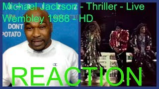 Michael Jackson  Thriller  Live Wembley 1988  HD REACTION [upl. by Retsae464]