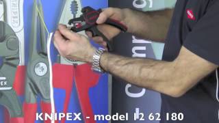 Pinza Pelacables de 02 a 6 mm² Knipex 12 62 180 SB [upl. by Petula]