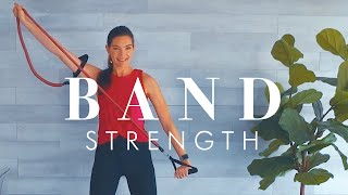 Resistance Band Workout for Seniors amp Beginners  All Standing Osteoporosis Friendly [upl. by Ainniz]