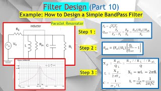 Filter Design Part 10 How to Design Bandpass Filter BPF with Lumped Elements Inductor amp Capacitor [upl. by Eilak]