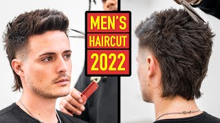 Mens Haircut amp Hairstyle 2022  Short Textured Modern Mullet [upl. by Addiel]