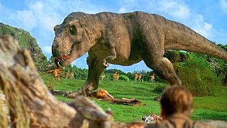 TRex Ambush Scene  Jurassic Park 1993 Movie Clip HD [upl. by Enilegna215]