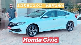 2019 Honda Civic Review in India  Interior Space amp Quality Hindi  English [upl. by Hutt]