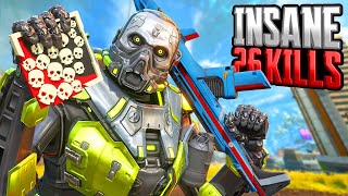 INSANE Caustic 26 KILLS and 5400 Damage Apex Legends Gameplay Season 19 [upl. by Akili]