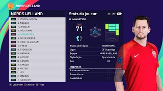 PES 2021 NORDSJÆLLAND players  December 2023 [upl. by Noreht]