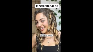 Cómo hacer RIZOS SIN CALOR en el PELO tutorial  Trisayla [upl. by Urita175]